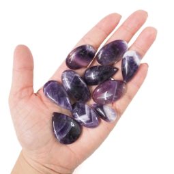 Chevron Amethyst Cabochon Stones Parcel 10 Pieces | Crystal Factory