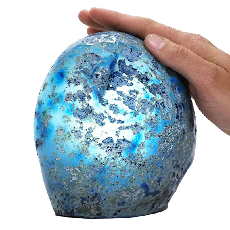 2.8kg Polished Blue Agate Crystal Lamp with White LED Bulb S1427 5 Polished-Blue-Agate-Crystal-Lamp-S1427 | Crystal Factory