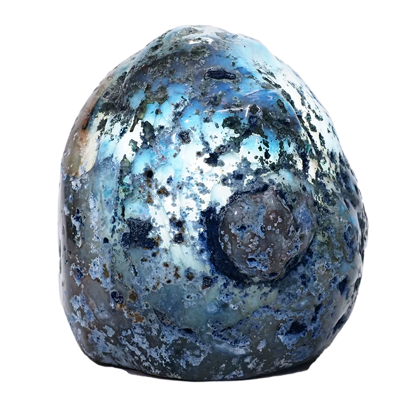 2.9kg Polished Blue Agate Crystal Lamp with White LED Bulb S1429 4 Polished-Blue-Agate-Crystal-Lamp-S1429 | Crystal Factory