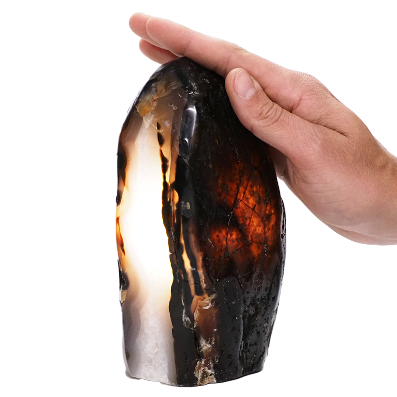 1.9kg Polished River Agate Crystal Lamp with White LED Bulb S1409 5 Polished-River-Agate-Crystal-Lamp-S1409 | Crystal Factory