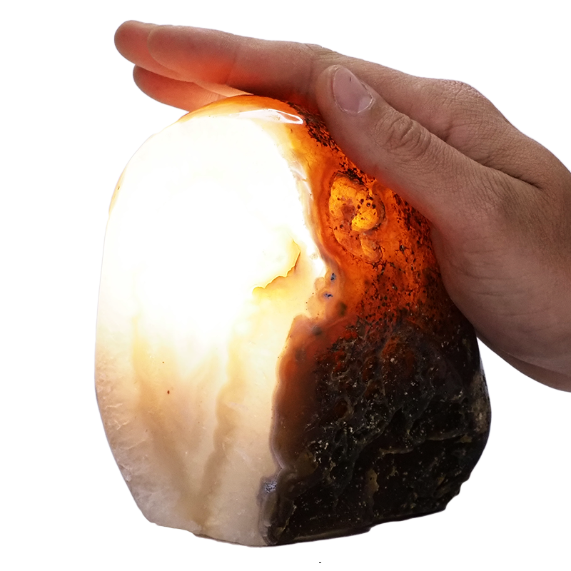 1.6kg Polished River Agate Crystal Lamp with White LED Bulb S1424 5 Polished-River-Agate-Crystal-Lamp-S1424 | Crystal Factory