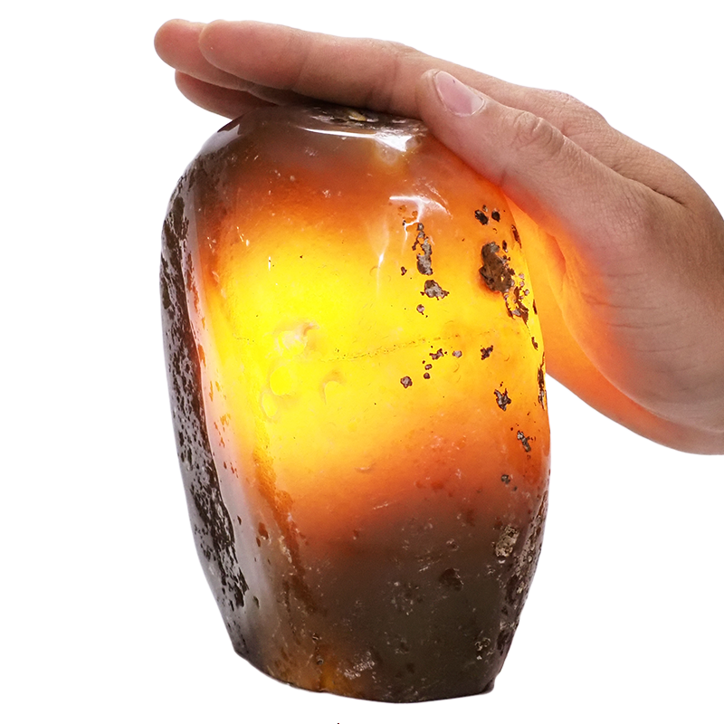2kg Polished River Agate Crystal Lamp with White LED Bulb S1425 5 Polished-River-Agate-Crystal-Lamp-S1425 | Crystal Factory