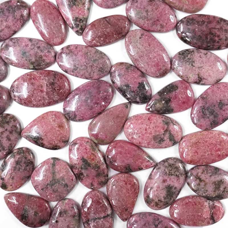 Rhodonite Cabochon Stones Parcel 10 Pieces 6 Rhodonite Cabochon Stones Parcel 10 Pieces | Crystal Factory