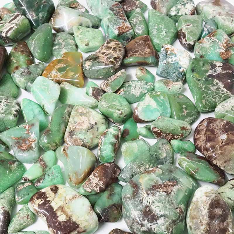 250g Western Australian Chrysoprase Tumbled Stones Parcel 8 250g Western Australian Chrysoprase Tumbled Stones Parcel | Crystal Factory
