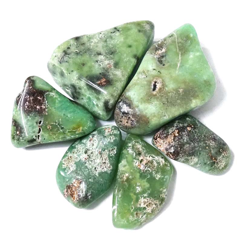 250g Western Australian Chrysoprase Tumbled Stones Parcel 3 250g Western Australian Chrysoprase Tumbled Stones Parcel | Crystal Factory