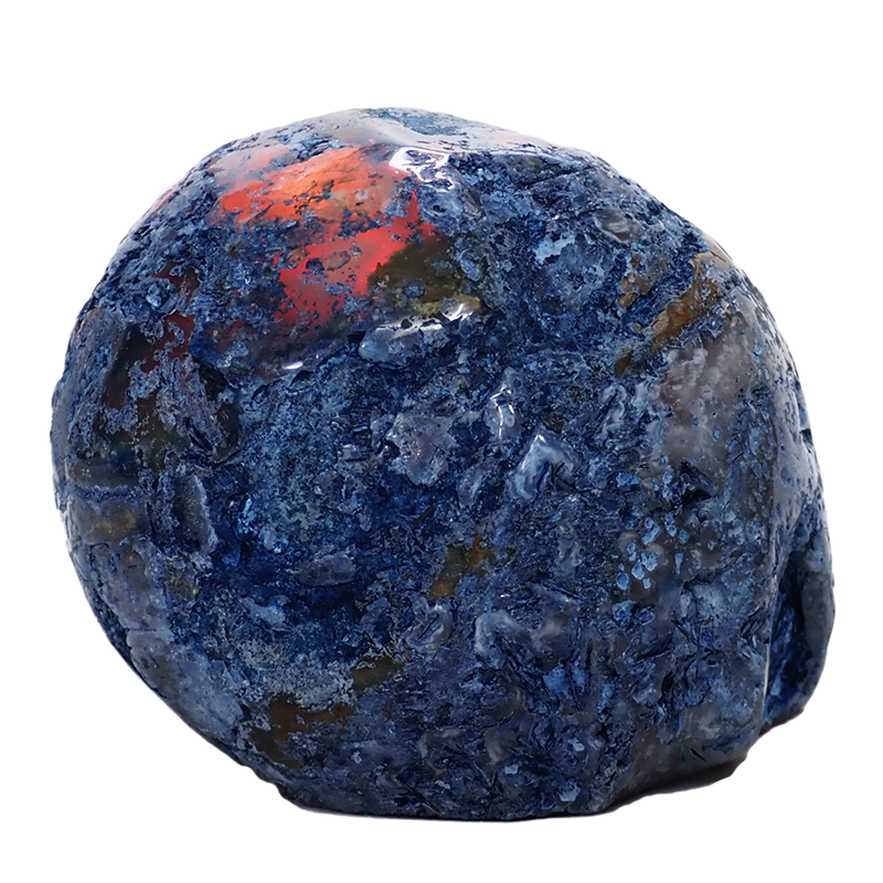 3.6kg Polished Blue Agate Crystal Lamp with White LED Bulb S1457 4 Polished-Blue-Agate-Crystal-Lamp-S1457 | Crystal Factory