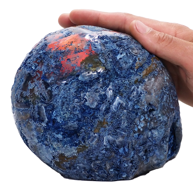 3.6kg Polished Blue Agate Crystal Lamp with White LED Bulb S1457 5 Polished-Blue-Agate-Crystal-Lamp-S1457 | Crystal Factory