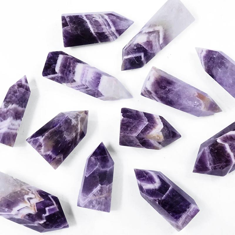Chevron Amethyst Terminated Point - Small 4 Chevron Amethyst Terminated Point - Small | Crystal Factory