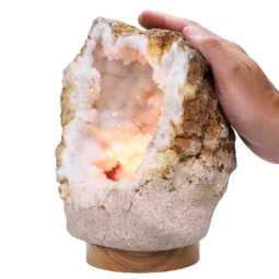 Natural-Calcite-Geode-Lamp-DK1033 | Crystal Factory