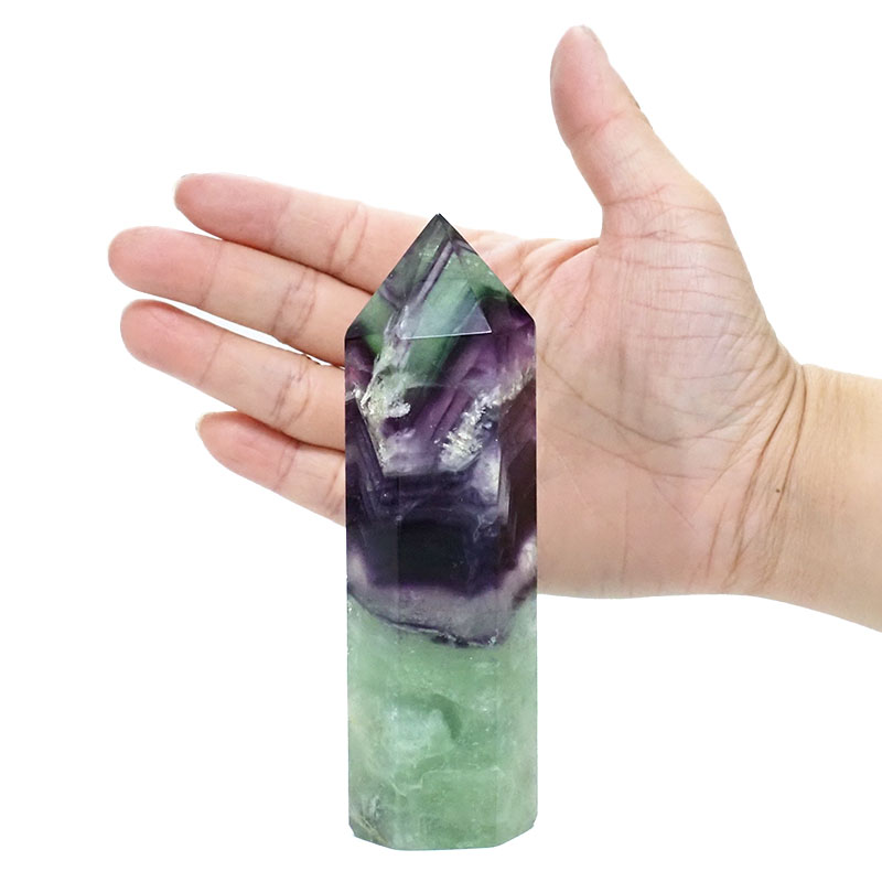 0.35kg Rainbow Fluorite Terminated Point DV147 4 Rainbow Fluorite Terminated Point DV147 | Crystal Factory