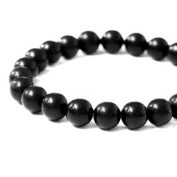 Shungite Round Bead Bracelet | Crystal Factory
