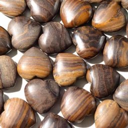 Tiger Eye Heart Stone - Mini | Crystal Factory