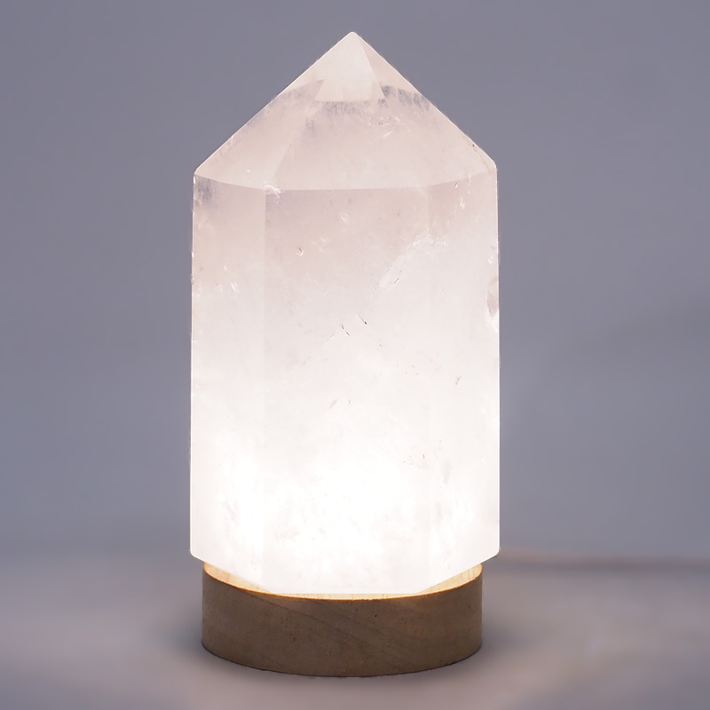 1.08kg Clear Quartz Terminated Point on Small LED Base DR521 3 Clear Quartz Terminated Point on Small LED Base DR521 | Crystal Factory