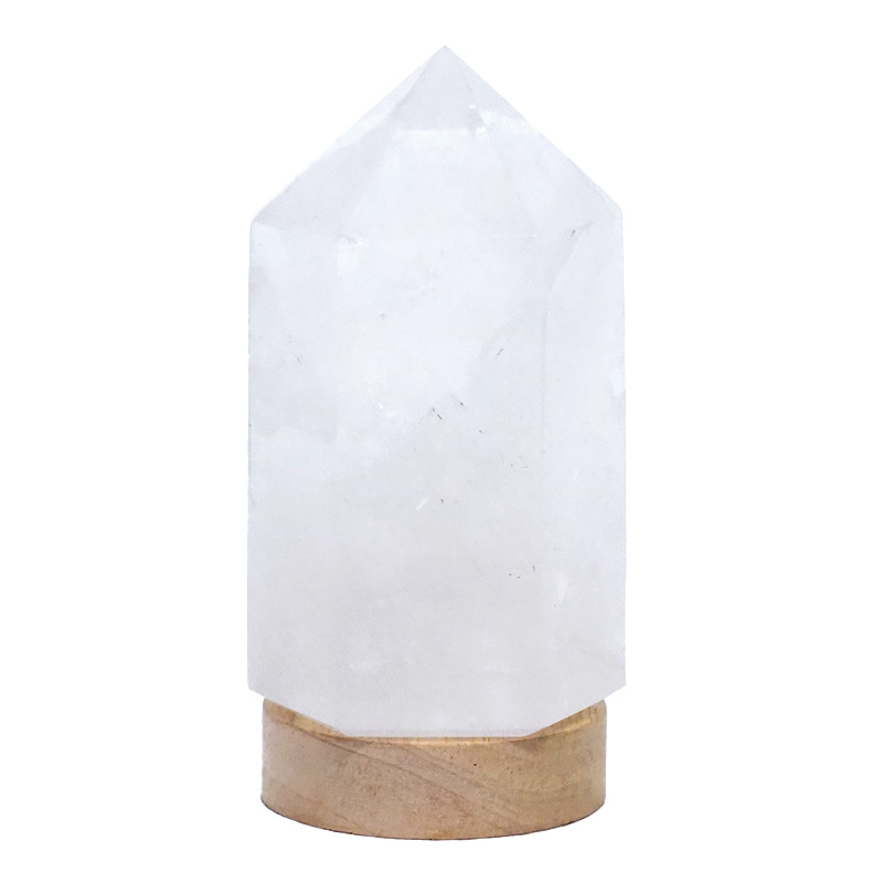 1.08kg Clear Quartz Terminated Point on Small LED Base DR521 4 Clear Quartz Terminated Point on Small LED Base DR521 | Crystal Factory