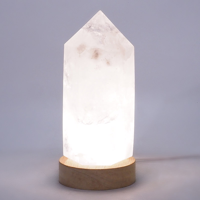 0.81kg Clear Quartz Terminated Point on Small LED Base DR525 3 Clear Quartz Terminated Point on Small LED Base DR525 | Crystal Factory