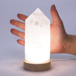 0.81kg Clear Quartz Terminated Point on Small LED Base DR525 13 Clear Quartz Terminated Point on Small LED Base DR525 | Crystal Factory