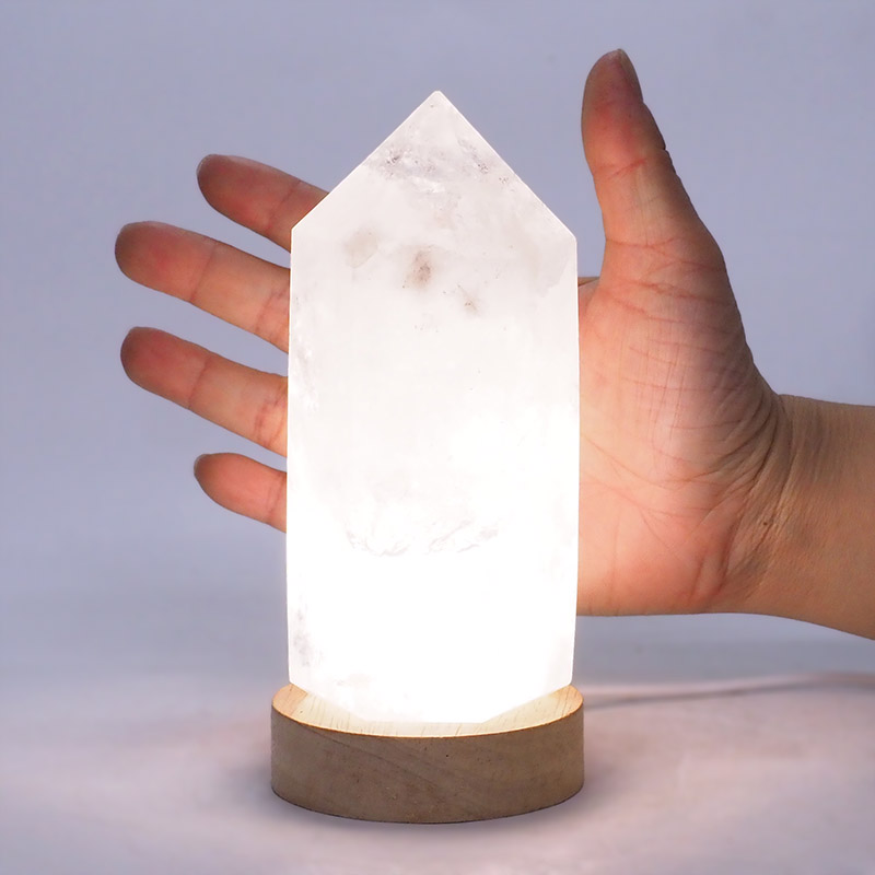 0.81kg Clear Quartz Terminated Point on Small LED Base DR525 5 Clear Quartz Terminated Point on Small LED Base DR525 | Crystal Factory