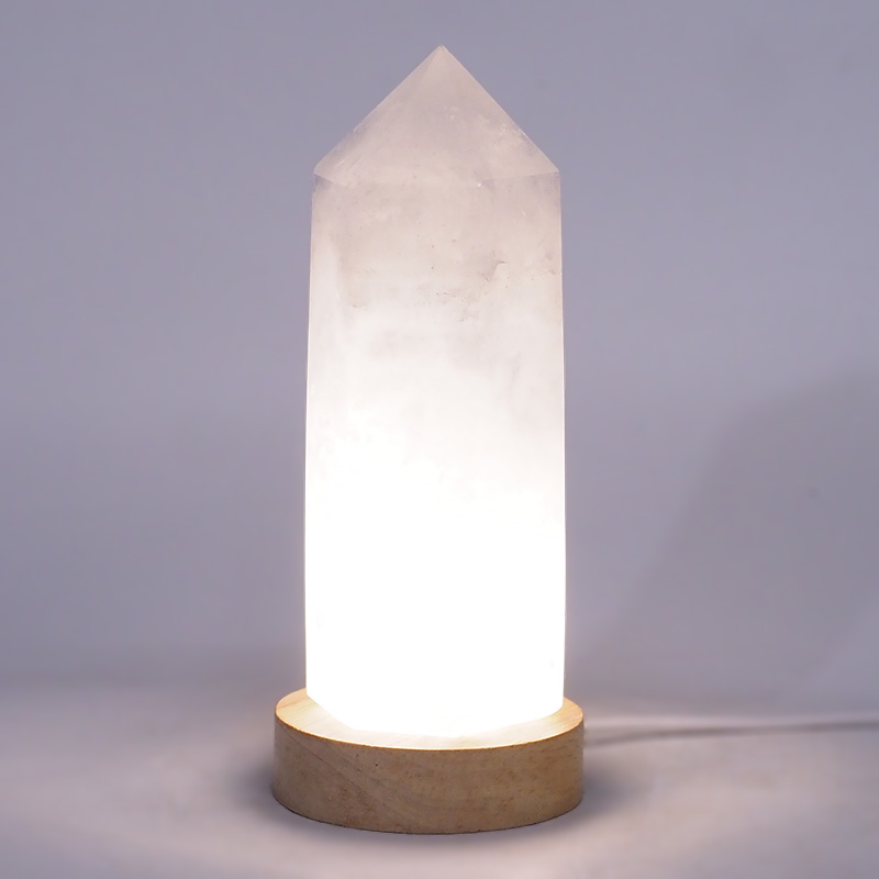 0.75kg Clear Quartz Terminated Point on Small LED Base DR527 3 Clear Quartz Terminated Point on Small LED Base DR527 | Crystal Factory