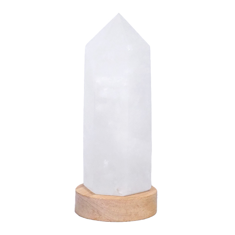 0.75kg Clear Quartz Terminated Point on Small LED Base DR527 4 Clear Quartz Terminated Point on Small LED Base DR527 | Crystal Factory