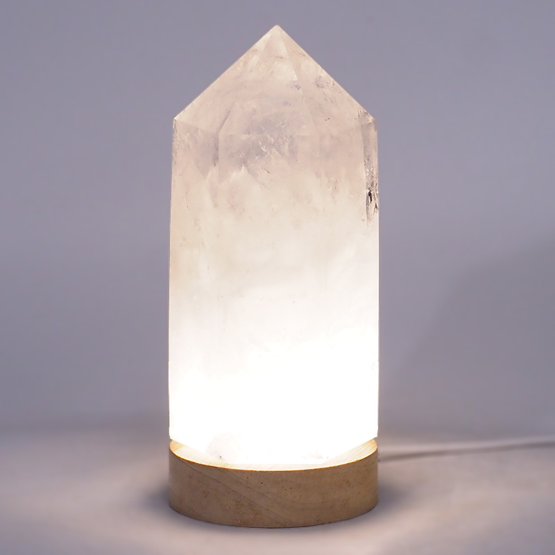 0.95kg Clear Quartz Terminated Point on Small LED Base DR528 3 Clear Quartz Terminated Point on Small LED Base DR528 | Crystal Factory