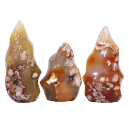 Flower-Agate-Polished-Flame-Set--DK1055 | Crystal Factory
