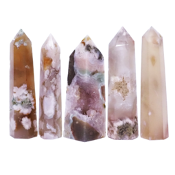 Flower-Agate-Terminated-Point-Set--DK1056 | Crystal Factory