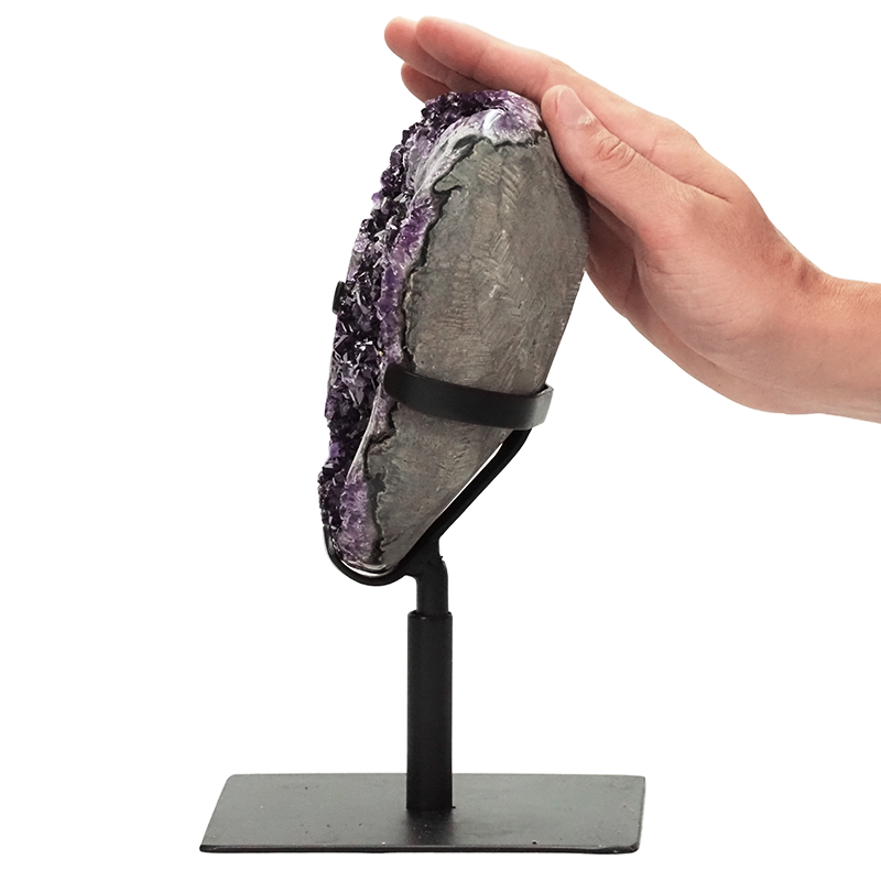 2.8kg Amethyst Druze Cluster on Rotating Stand DB673 4 Amethyst-Druze-Cluster-on-Stand-DB673 | Crystal Factory