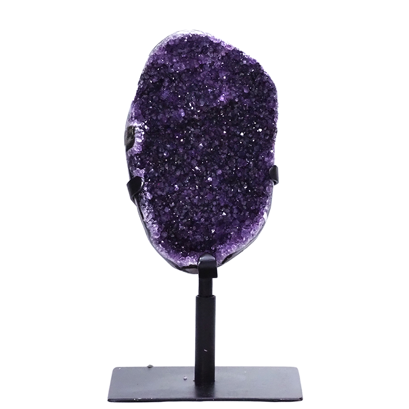 2.5kg Amethyst Druze Cluster on Rotating Stand DR536 3 Amethyst-Druze-Cluster-on-Stand-DR536 | Crystal Factory