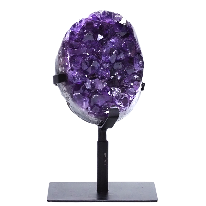 3.4kg Amethyst Druze Cluster on Rotating Stand DR543 3 Amethyst-Druze-Cluster-on-Stand-DR543 | Crystal Factory