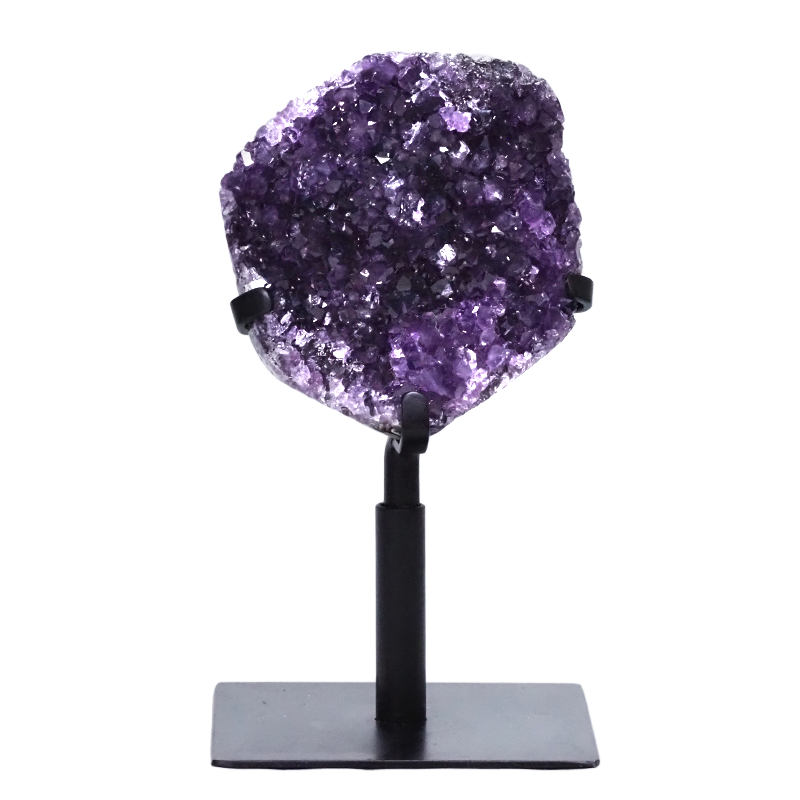 1.4kg Amethyst Druze Cluster on Rotating Stand DR545 3 Amethyst-Druze-Cluster-on-Stand-DR545 | Crystal Factory