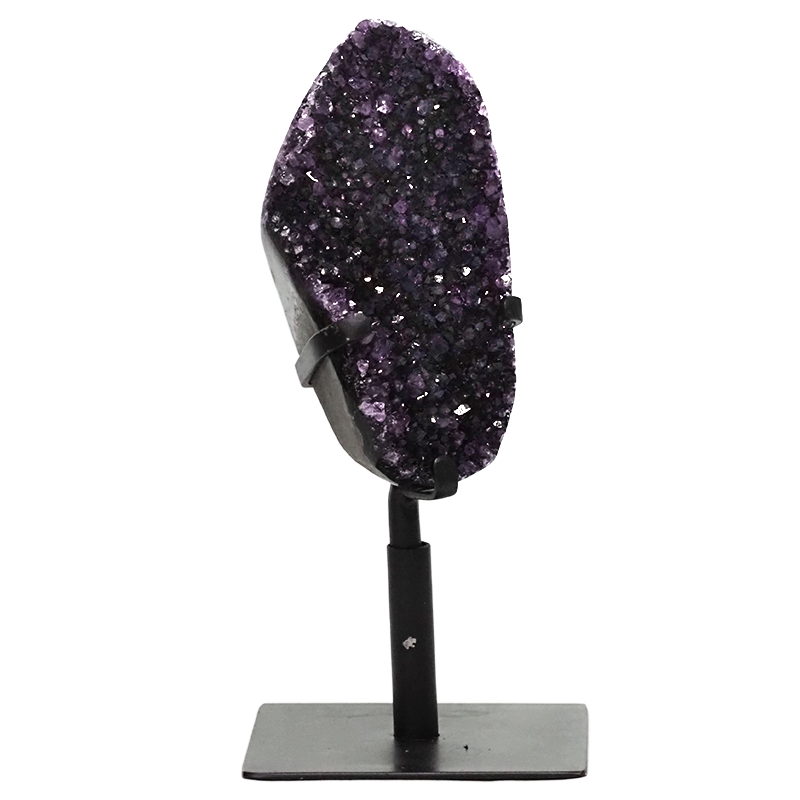 1.4kg Amethyst Druze Cluster on Rotating Stand DR551 3 Amethyst-Druze-Cluster-on-Stand-DR551 | Crystal Factory