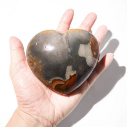 Madagascar Polychrome Jasper Heart - Large | Crystal Factory