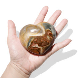 Madagascar Polychrome Jasper Heart - Small | Crystal Factory