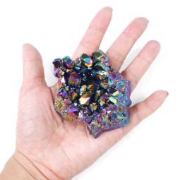 Titanium Aura Crystal Cluster - Large | Crystal Factory
