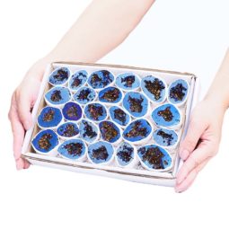 Titanium Blue Agate Cluster Geode Tray | Crystal Factory