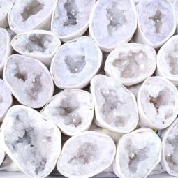 Titanium Pearl Agate Cluster Geode Tray | Crystal Factory