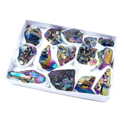 Titanium Rainbow Crystal Cluster Tray | Crystal Factory