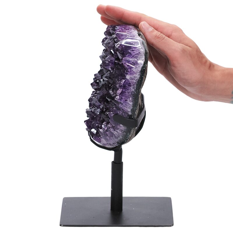 2.6kg Amethyst Druze Cluster on Rotating Stand DS2699 4 Amethyst-Druze-Cluster-on-Stand-DS2699 | Crystal Factory