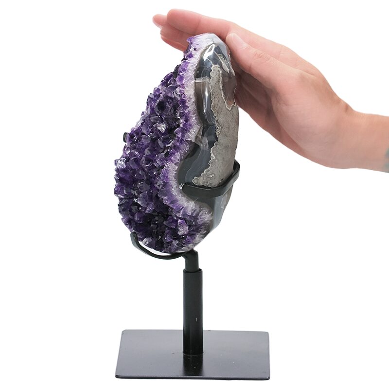 2.3kg Amethyst Druze Cluster on Rotating Stand DS2708 4 Amethyst-Druze-Cluster-on-Stand-DS2708 | Crystal Factory
