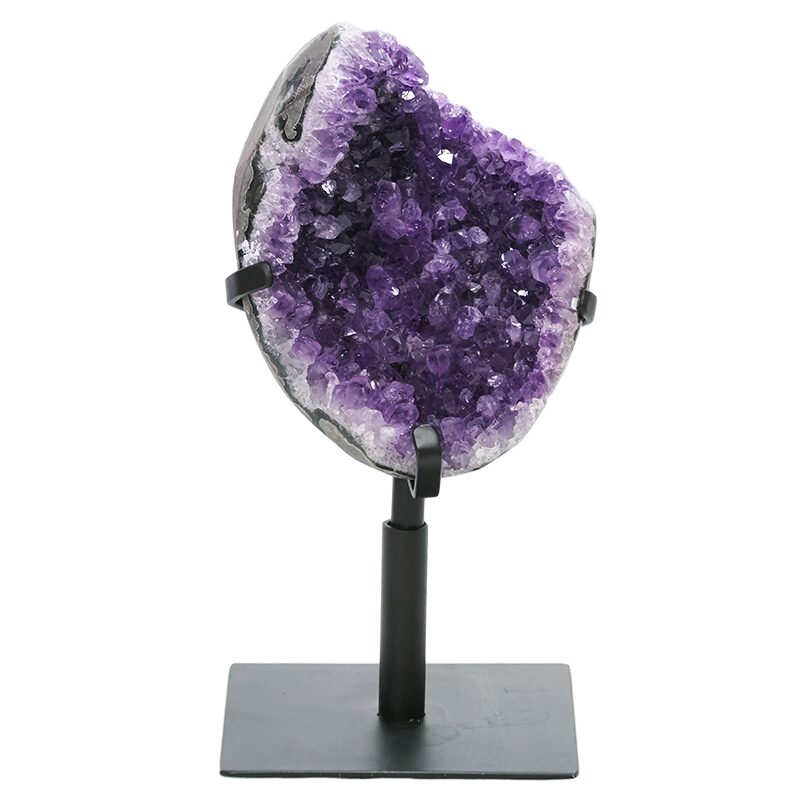 1.7kg Amethyst Druze Cluster on Rotating Stand DS2710 3 Amethyst-Druze-Cluster-on-Stand-DS2710 | Crystal Factory