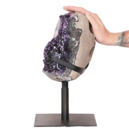 12.7kg Amethyst Druze Cluster on Rotating Stand DS2733 5 Amethyst-Druze-Cluster-on-Stand-DS2733 | Crystal Factory