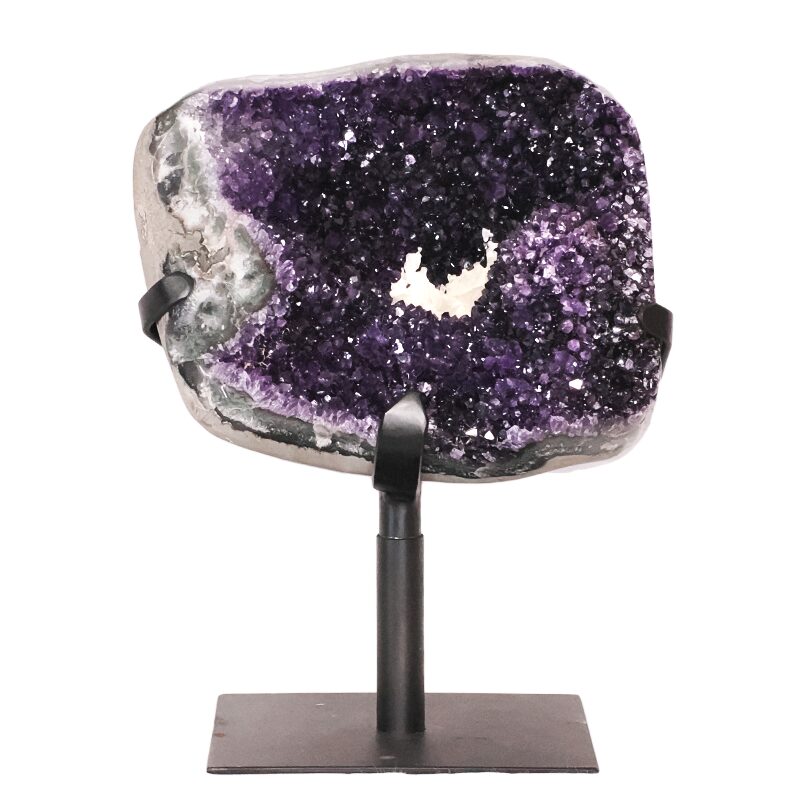 12.7kg Amethyst Druze Cluster on Rotating Stand DS2733 3 Amethyst-Druze-Cluster-on-Stand-DS2733 | Crystal Factory