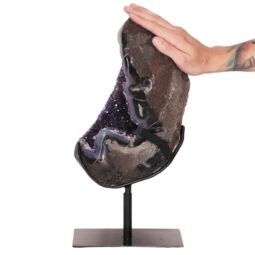 5.9kg Amethyst Druze Cluster on Rotating Stand DS2734 5 Amethyst-Druze-Cluster-on-Stand-DS2734 | Crystal Factory