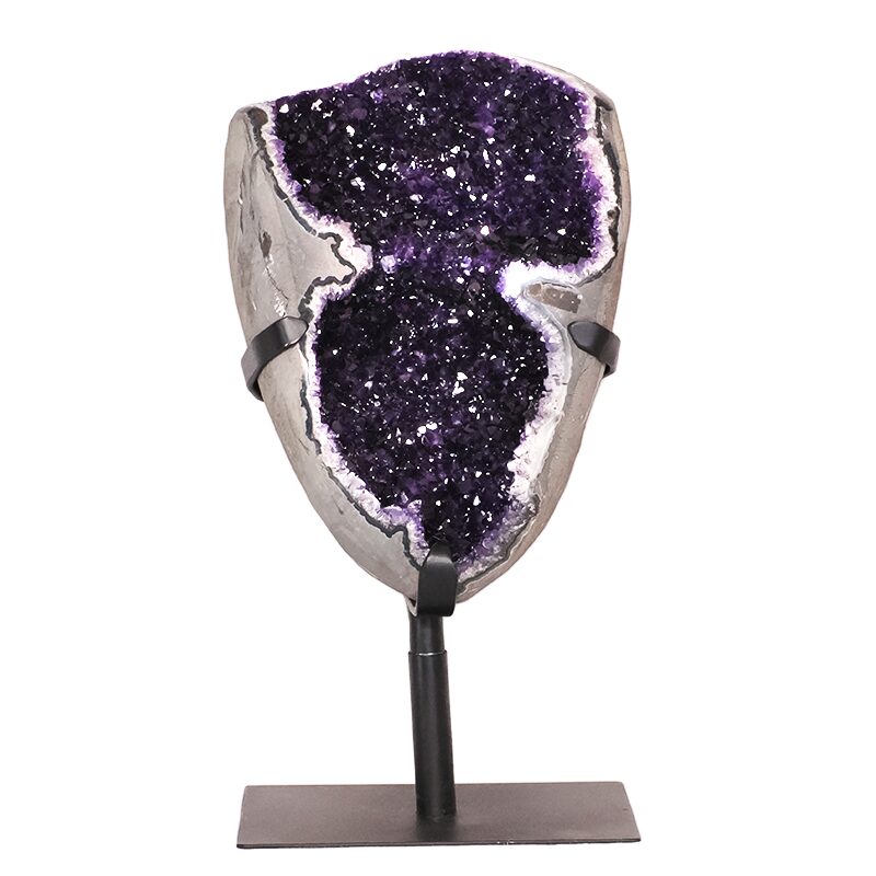 20.7kg Amethyst Druze Cluster on Rotating Stand DS2737 3 Amethyst-Druze-Cluster-on-Stand-DS2737 | Crystal Factory