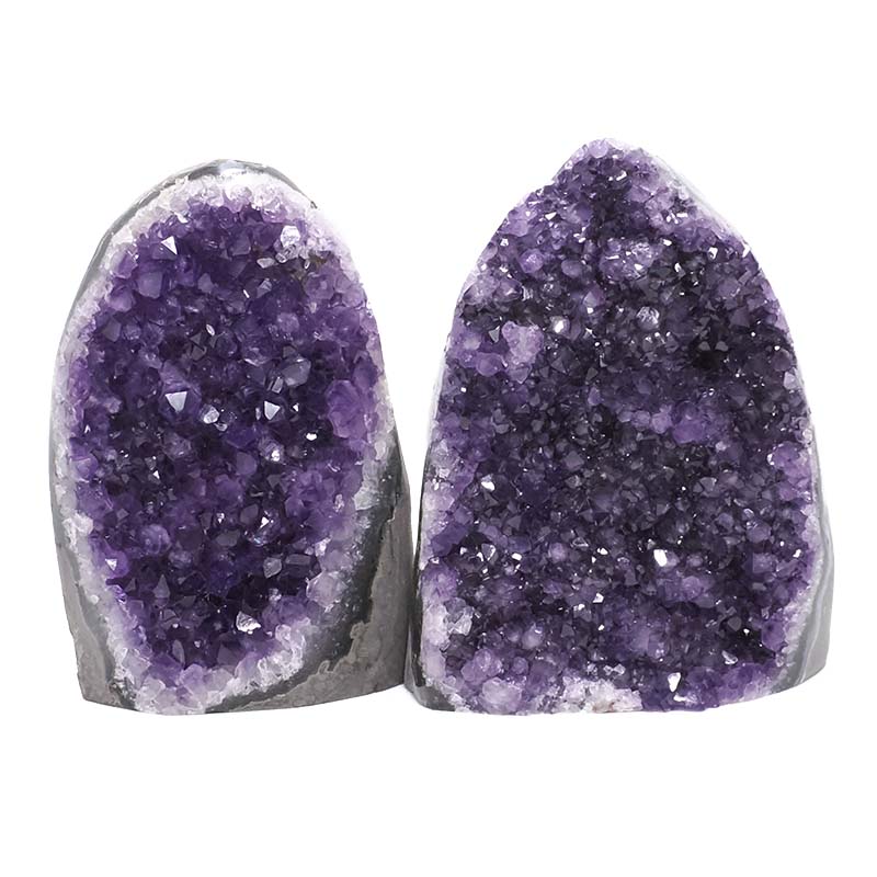 2.02kg Amethyst Polished Crystal Geode Specimen Set 2 Pieces DN1908 3 Amethyst Polished Crystal Geode Specimen Set 2 Pieces DN1908 | Crystal Factory