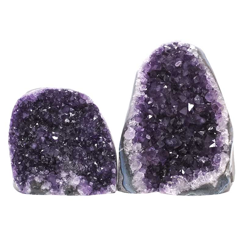 1.98kg Amethyst Polished Crystal Geode Specimen Set 2 Pieces DN1909 3 Amethyst Polished Crystal Geode Specimen Set 2 Pieces DN1909 | Crystal Factory