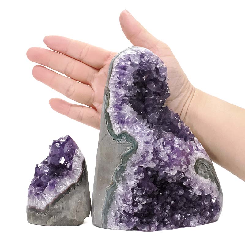 2.21kg Amethyst Polished Crystal Geode Specimen Set 2 Pieces DN1930 4 Amethyst Polished Crystal Geode Specimen Set 2 Pieces DN1930 | Crystal Factory