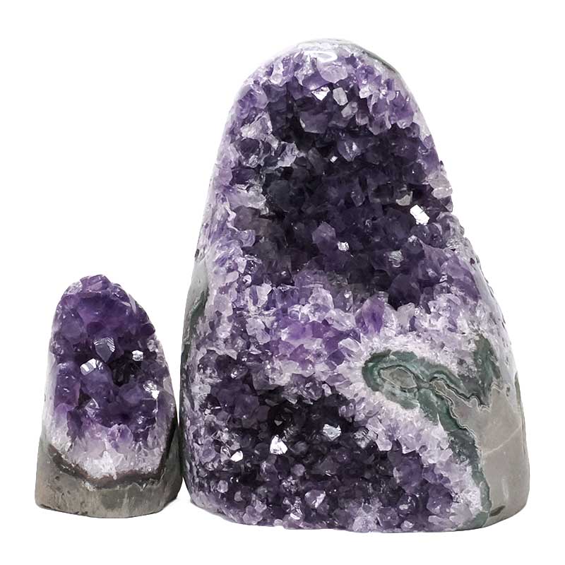 2.21kg Amethyst Polished Crystal Geode Specimen Set 2 Pieces DN1930 3 Amethyst Polished Crystal Geode Specimen Set 2 Pieces DN1930 | Crystal Factory