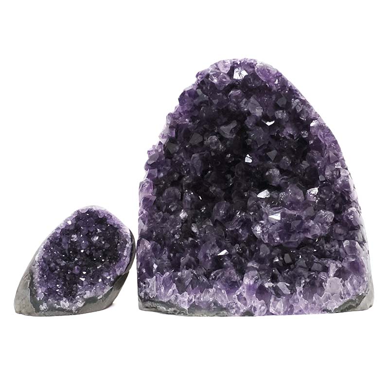 2.26kg Amethyst Polished Crystal Geode Specimen Set 2 Pieces DN1932 3 Amethyst Polished Crystal Geode Specimen Set 2 Pieces DN1932 | Crystal Factory