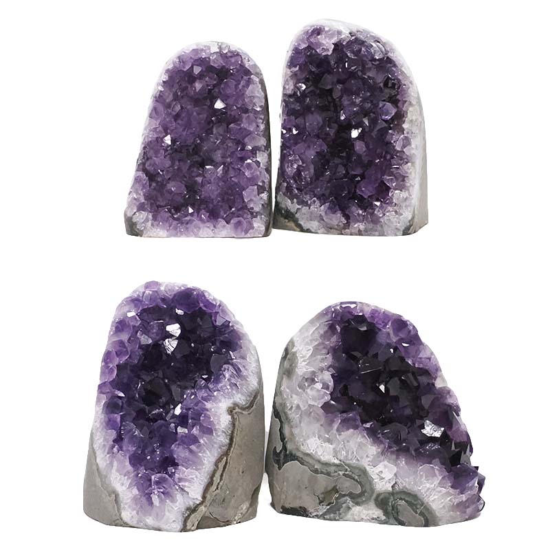 2.0kg Amethyst Polished Crystal Geode Specimen Set 4 Pieces DN1935 3 Amethyst Polished Crystal Geode Specimen Set 4 Pieces DN1935 | Crystal Factory